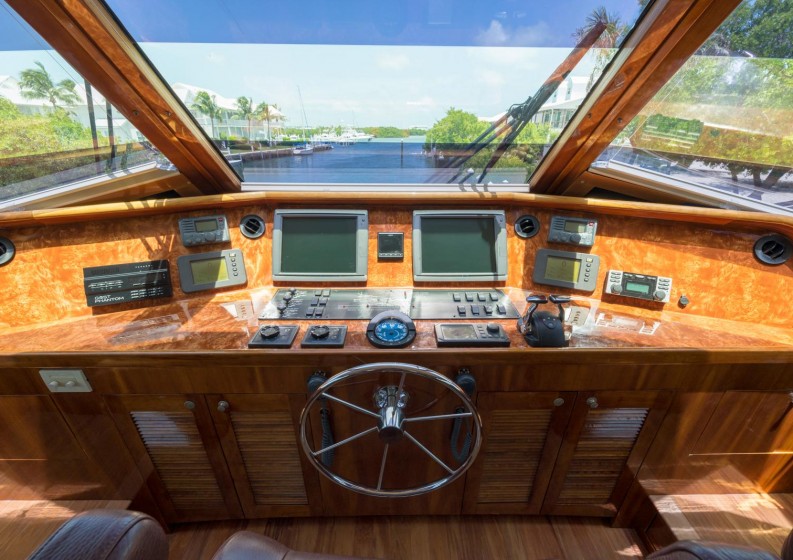 Don Don Yacht Photos Pics 2001 61' Buddy Davis - Don Don - Enclosed Pilothouse Dash Electronics