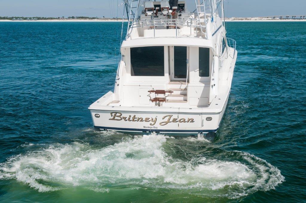 Brittany Jean Yacht Photos Pics 2003 67 Bertram Convertible "Brittany Jean" Transom