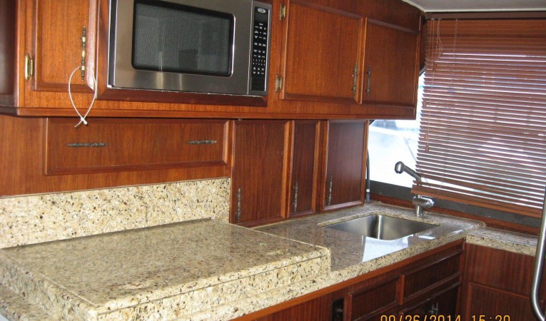 55 Hatteras Galley w/microwave and sink