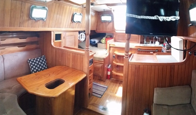 38 Cabo Rico Salon looking Aft