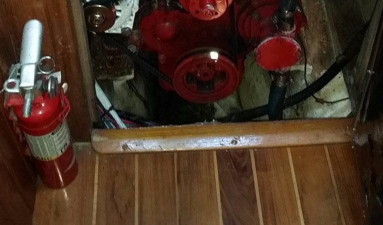 38 Cabo Rico Westerbeke Engine access