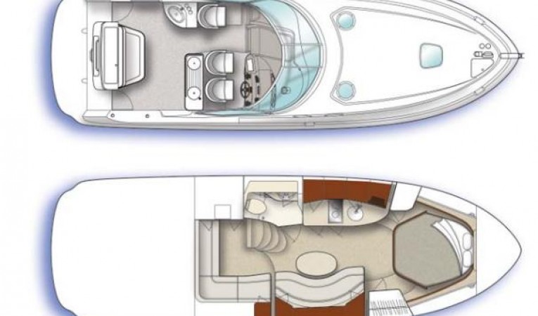 34 Sea Ray Manufacturer Provided Image: Sportsman Layout