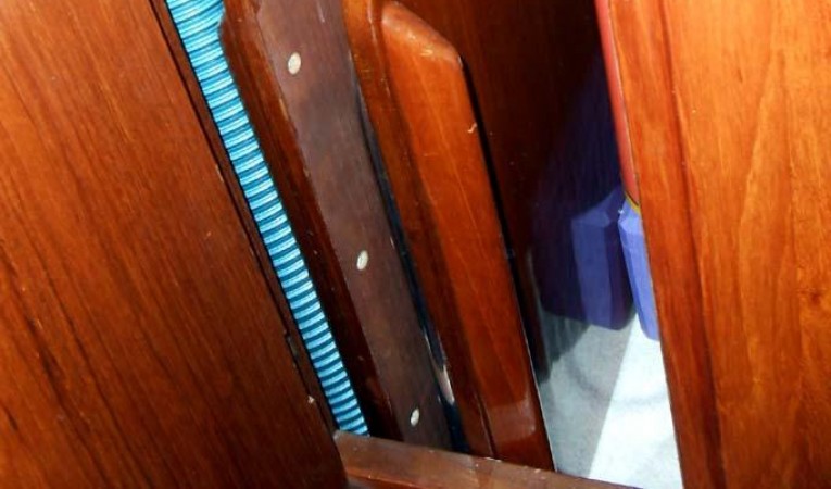 37 Nautor Swan Cockpit table stored in cockpit