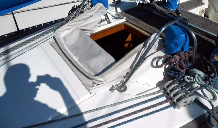 37 Nautor Swan Companionway dodger down