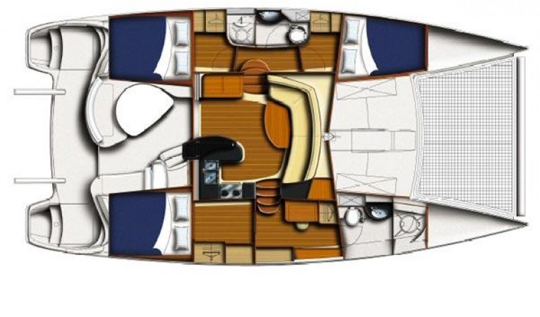 40 Leopard Manufacturer Provided Image: 3-Cabin Layout
