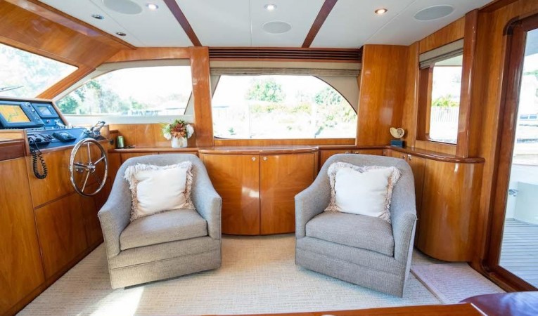 52 Midnight Lace Main Salon Starboard Barrel Chairs