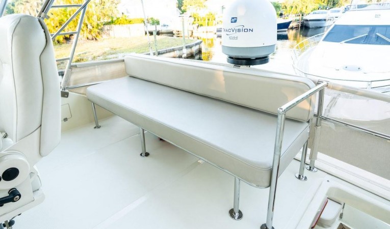 52 Midnight Lace Flybridge Aft Couch