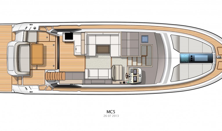 50 Beneteau Cockpit/Galley and Salon Layout