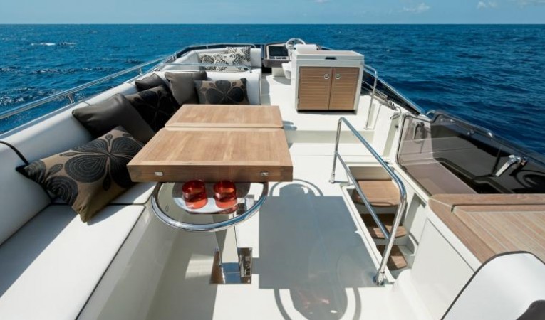 50 Beneteau Flybridge View from aft end looking forward