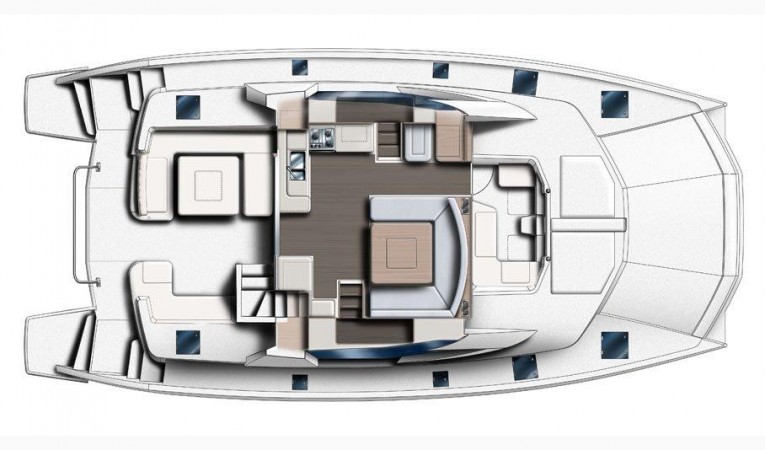 51 Leopard Manufacturer Provided Image: Leopard 51 PC Main Deck Layout Plan