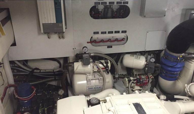 62 Pershing Engine Room