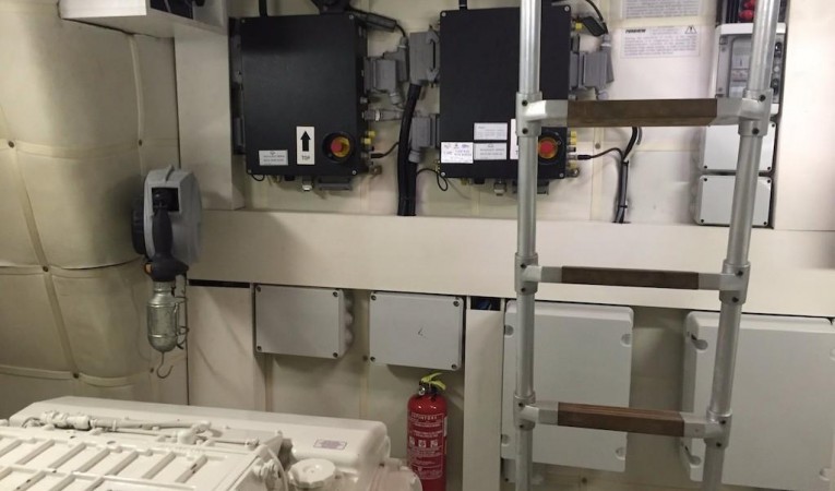 62 Pershing Engine Room