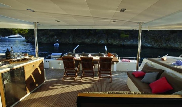 58 Fountaine Pajot Manufacturer Provided Image: Fountaine Pajot Ipanema 58 Cockpit