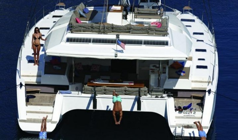 58 Fountaine Pajot Manufacturer Provided Image: Fountaine Pajot Ipanema 58 Stern