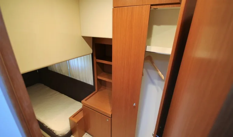 47 Ferretti Yachts port hanging locker and storage