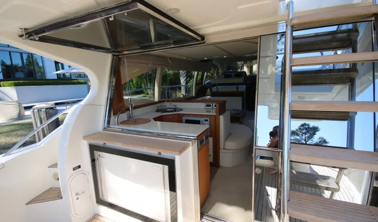 47 Ferretti Yachts galley open