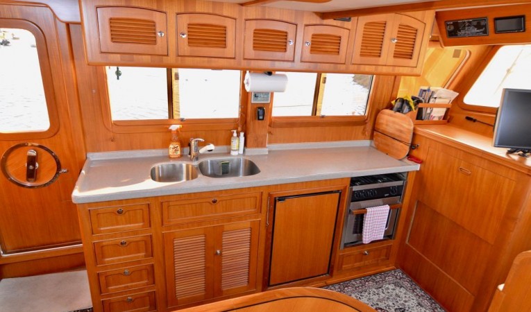 36 Selene Galley to port- Plenty of storage