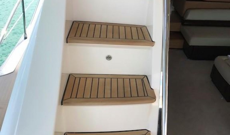 70 Azimut Aft Deck to Flybridge Stairs