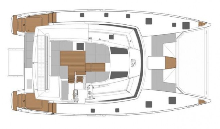 50 Fountaine Pajot Manufacturer Provided Image: Fountaine Pajot SABA 50 Flybridge Layout Plan