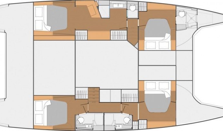 50 Fountaine Pajot Manufacturer Provided Image: Fountaine Pajot SABA 50 Maestro Version Layout Plan