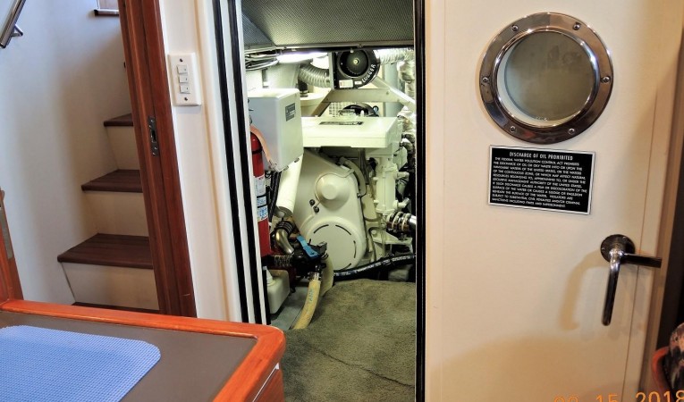 46 Nordhavn Engine Room access to port