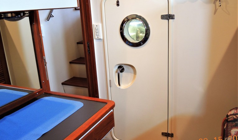46 Nordhavn VIP stateroom and engine room access