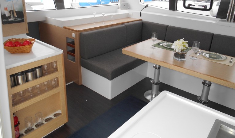 45 Outremer Main Salon View to Port