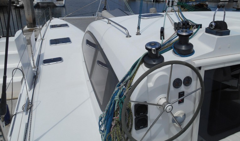 45 Outremer Port looking forward