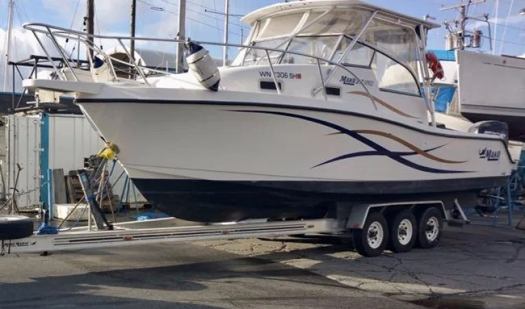 31 Mako Port side on trailer