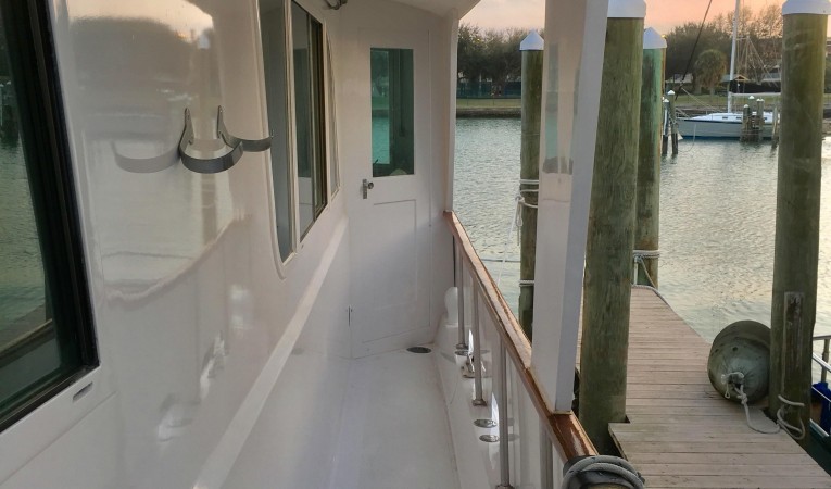 58 Hatteras Starboard Side