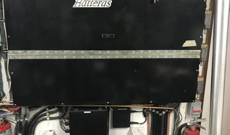 58 Hatteras Engine Room