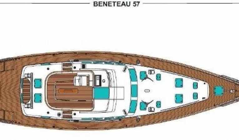 57 Beneteau Deck layout