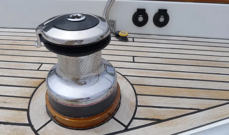 57 Beneteau New electric winch on foredeck