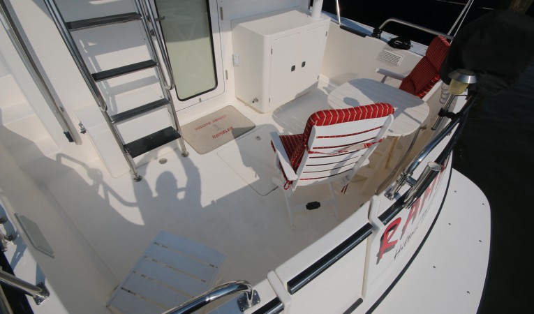 42 Nordic Tugs cockpit from aft