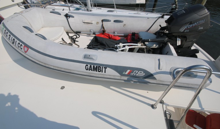 42 Nordic Tugs AB tender, Tohatsu 4S outboard