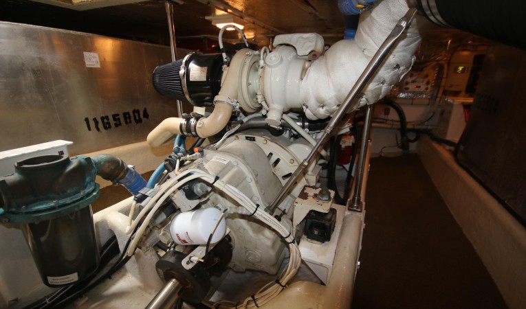 42 Nordic Tugs looking forward in engine room