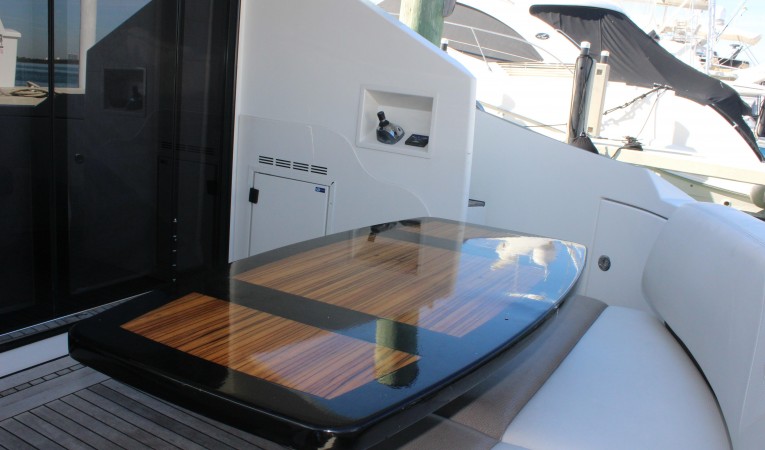 40 Marquis Custom Zebrano Wood High Gloss Table