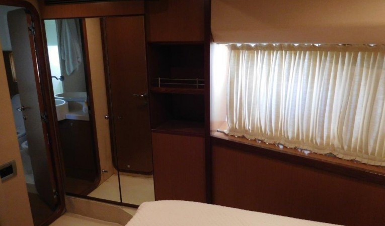 63 Ferretti Yachts VIP Stateroom - Mirrored Hanging Locker