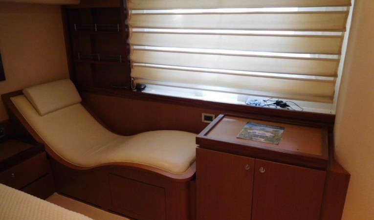 63 Ferretti Yachts Master Stateroom - Sofa with Heat/Vibrator