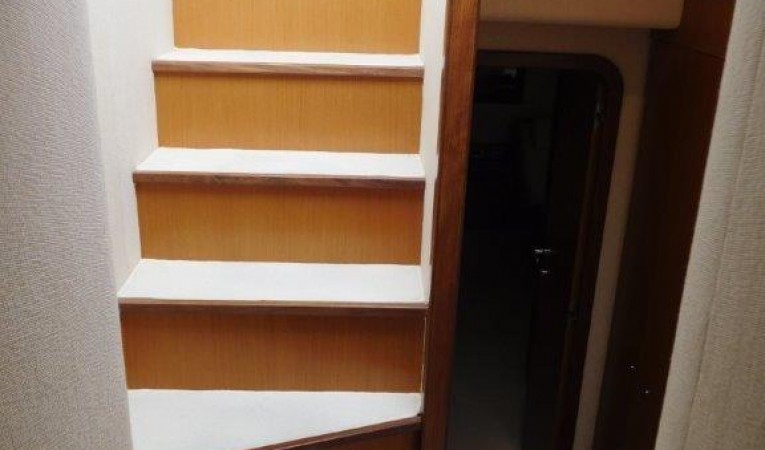 63 Ferretti Yachts Stairs from Helm to Accommodations