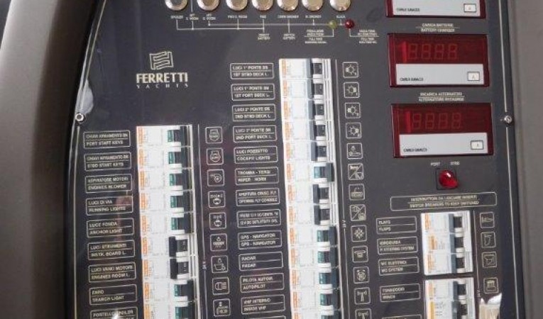 63 Ferretti Yachts Wheelhouse - Distribution Panel