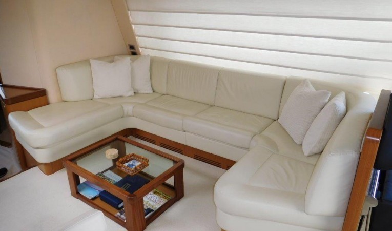 63 Ferretti Yachts Salon - U-Shaped Sofa