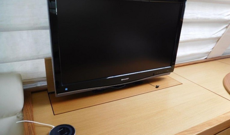 63 Ferretti Yachts Salon - Sharp Aquos TV