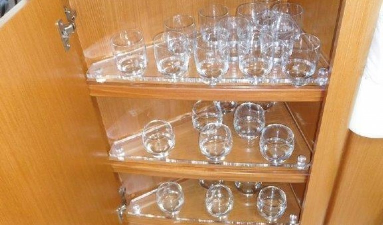 63 Ferretti Yachts Cabinet with Glass Storage