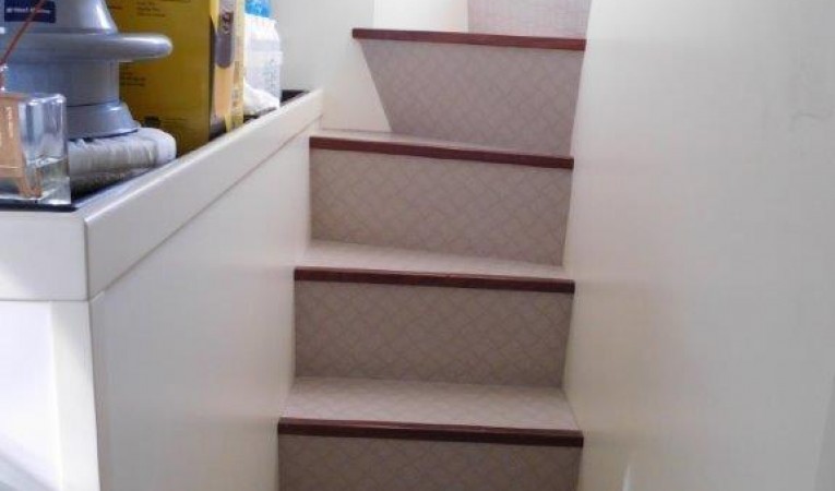 63 Ferretti Yachts Stairs from Aft Deck to Crew Area