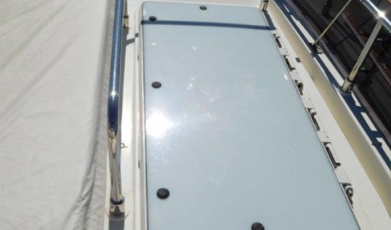 63 Ferretti Yachts Access Hatch to Interior Stairs