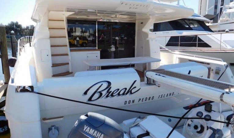 63 Ferretti Yachts Aft Deck and Swim Platform