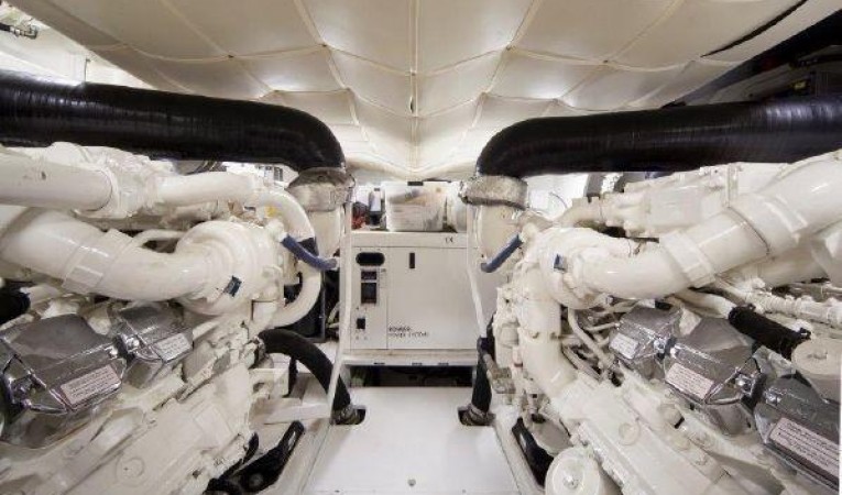 64 Pershing Engine Room