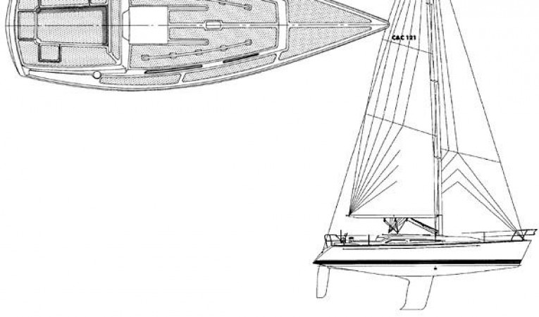 40 C&C Manufacturer Provided Image: 121 Sail plan and Deck