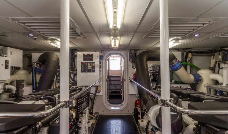 120 Platinum Machinery Room looking aft